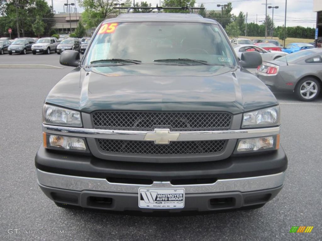 2005 Silverado 1500 Regular Cab 4x4 - Dark Green Metallic / Medium Gray photo #2