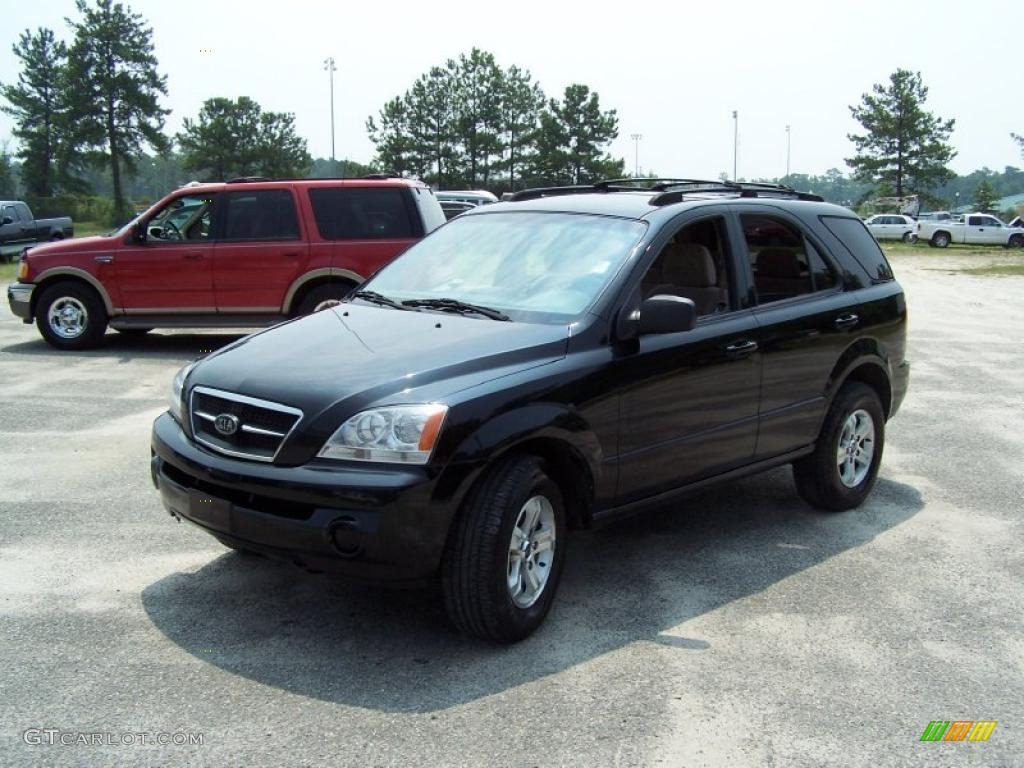 2005 Sorento LX 4WD - Ebony Black / Beige photo #1