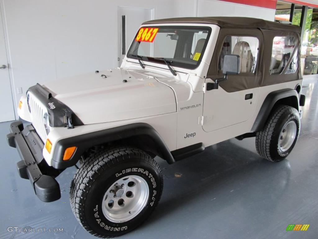 2000 Wrangler SE 4x4 - Stone White / Camel photo #3