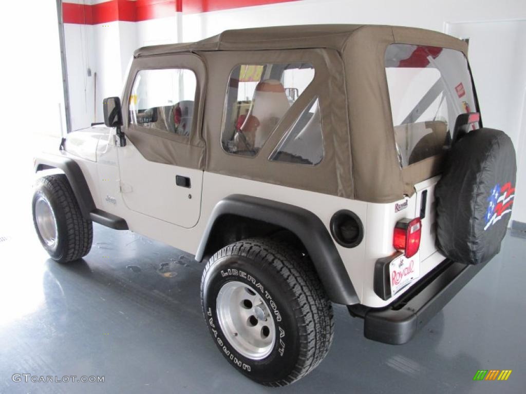 2000 Wrangler SE 4x4 - Stone White / Camel photo #4