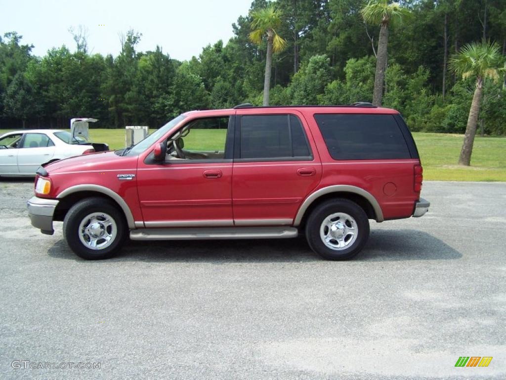 2002 Expedition Eddie Bauer - Laser Red / Medium Parchment photo #8