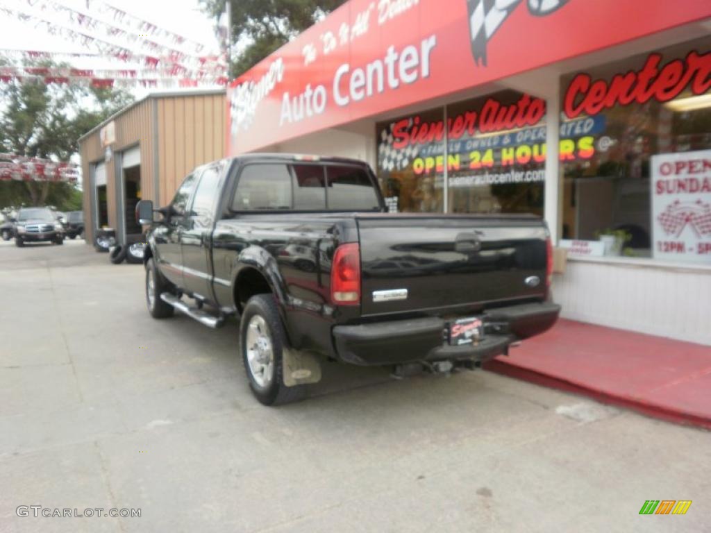 2007 F250 Super Duty Lariat Outlaw Crew Cab 4x4 - Black / Black/Red Leather photo #23