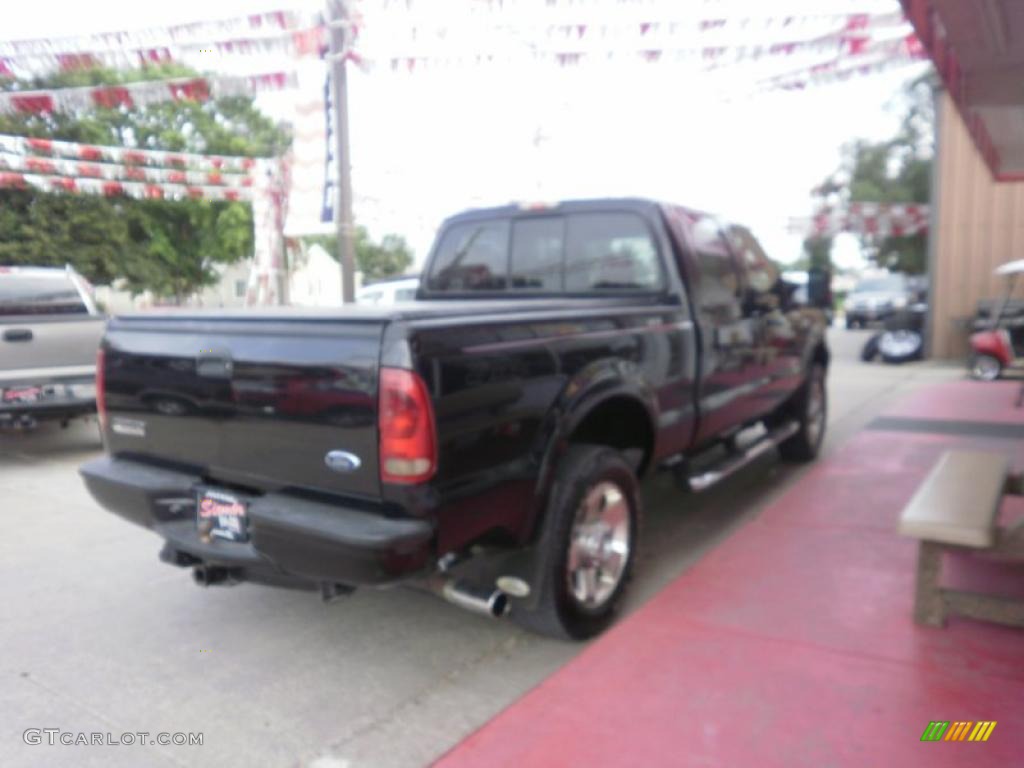 2007 F250 Super Duty Lariat Outlaw Crew Cab 4x4 - Black / Black/Red Leather photo #24