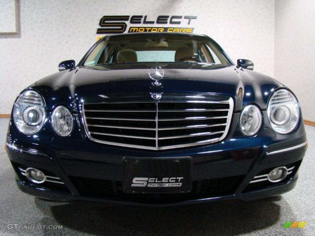 2008 E 350 4Matic Sedan - Capri Blue Metallic / Cashmere photo #2