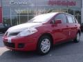 2011 Red Alert Nissan Versa 1.8 S Hatchback  photo #1