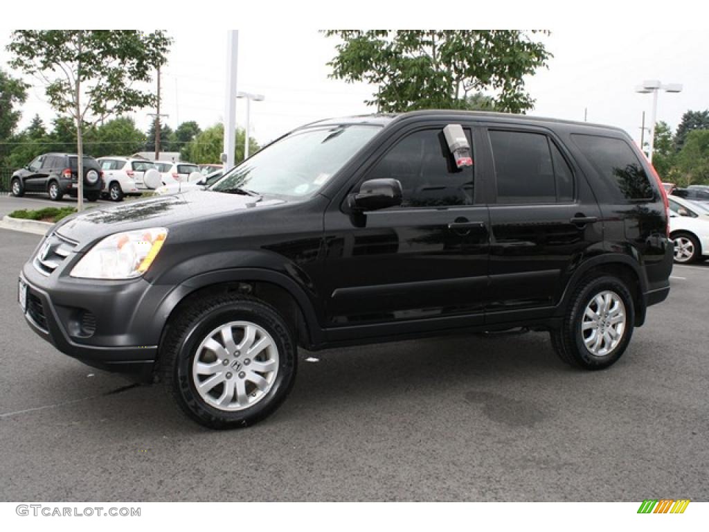 2005 CR-V EX 4WD - Nighthawk Black Pearl / Black photo #5