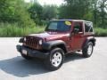 2007 Red Rock Crystal Pearl Jeep Wrangler Rubicon 4x4  photo #1