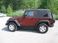 2007 Red Rock Crystal Pearl Jeep Wrangler Rubicon 4x4  photo #6