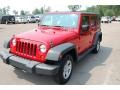 2008 Flame Red Jeep Wrangler Unlimited X  photo #11