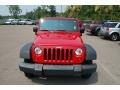 2008 Flame Red Jeep Wrangler Unlimited X  photo #12