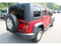 2008 Flame Red Jeep Wrangler Unlimited X  photo #14
