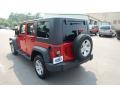 2008 Flame Red Jeep Wrangler Unlimited X  photo #16