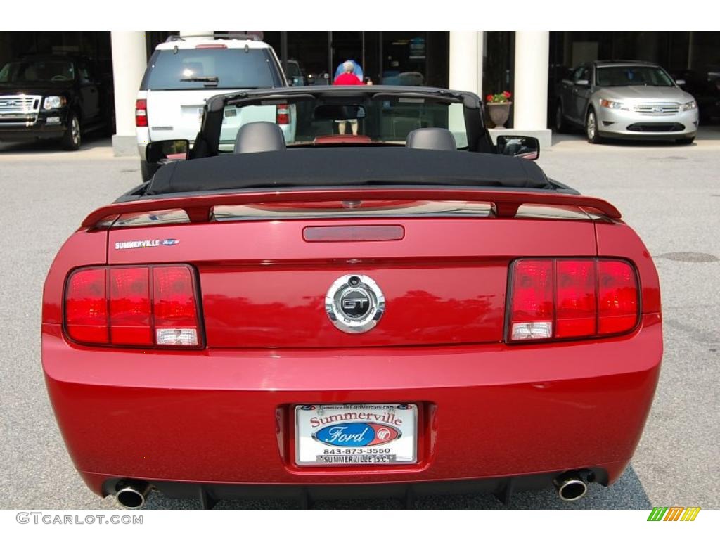 2008 Mustang GT/CS California Special Convertible - Dark Candy Apple Red / Charcoal Black/Dove photo #15