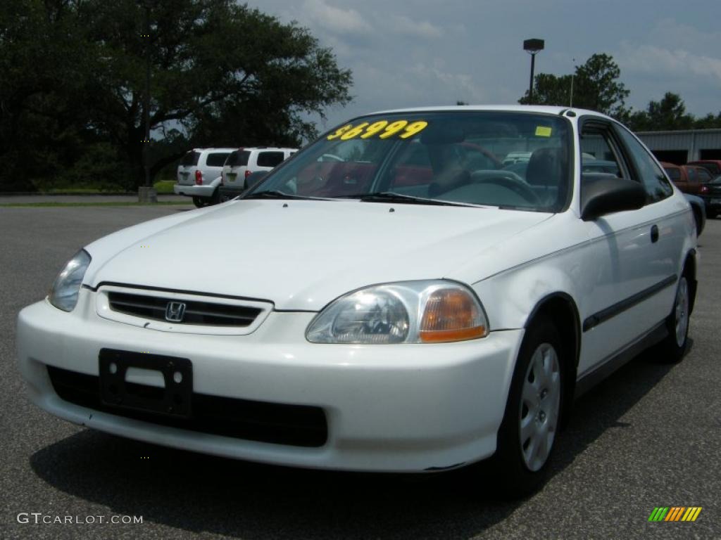 1998 Civic DX Coupe - Taffeta White / Gray photo #1