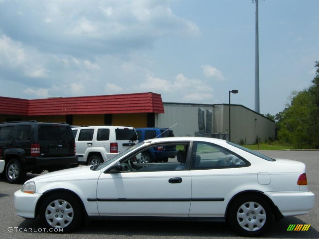 1998 Civic DX Coupe - Taffeta White / Gray photo #2