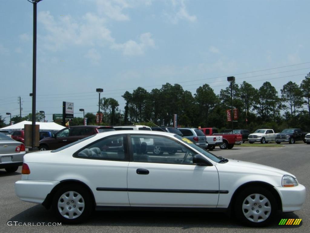 1998 Civic DX Coupe - Taffeta White / Gray photo #6