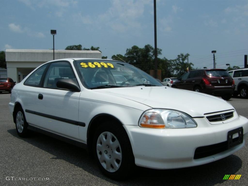 1998 Civic DX Coupe - Taffeta White / Gray photo #7