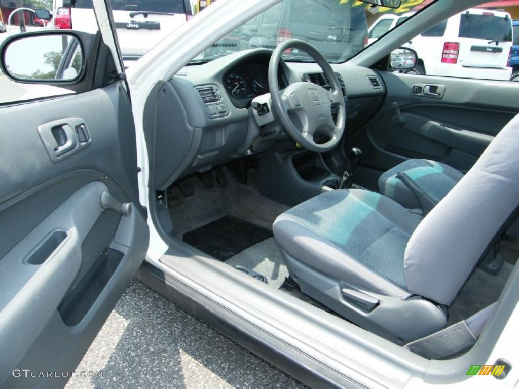 1998 Civic DX Coupe - Taffeta White / Gray photo #13
