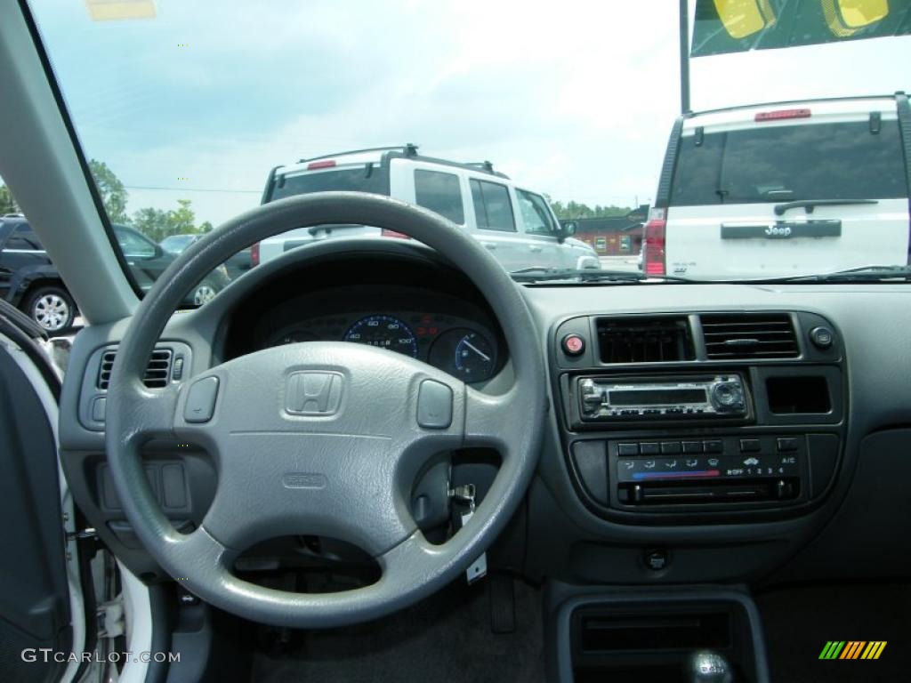 1998 Civic DX Coupe - Taffeta White / Gray photo #18
