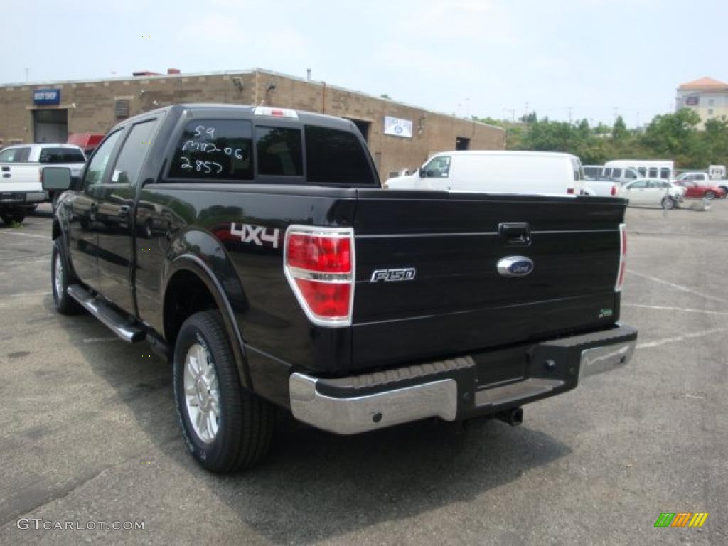 2010 F150 Lariat SuperCrew 4x4 - Tuxedo Black / Black photo #5