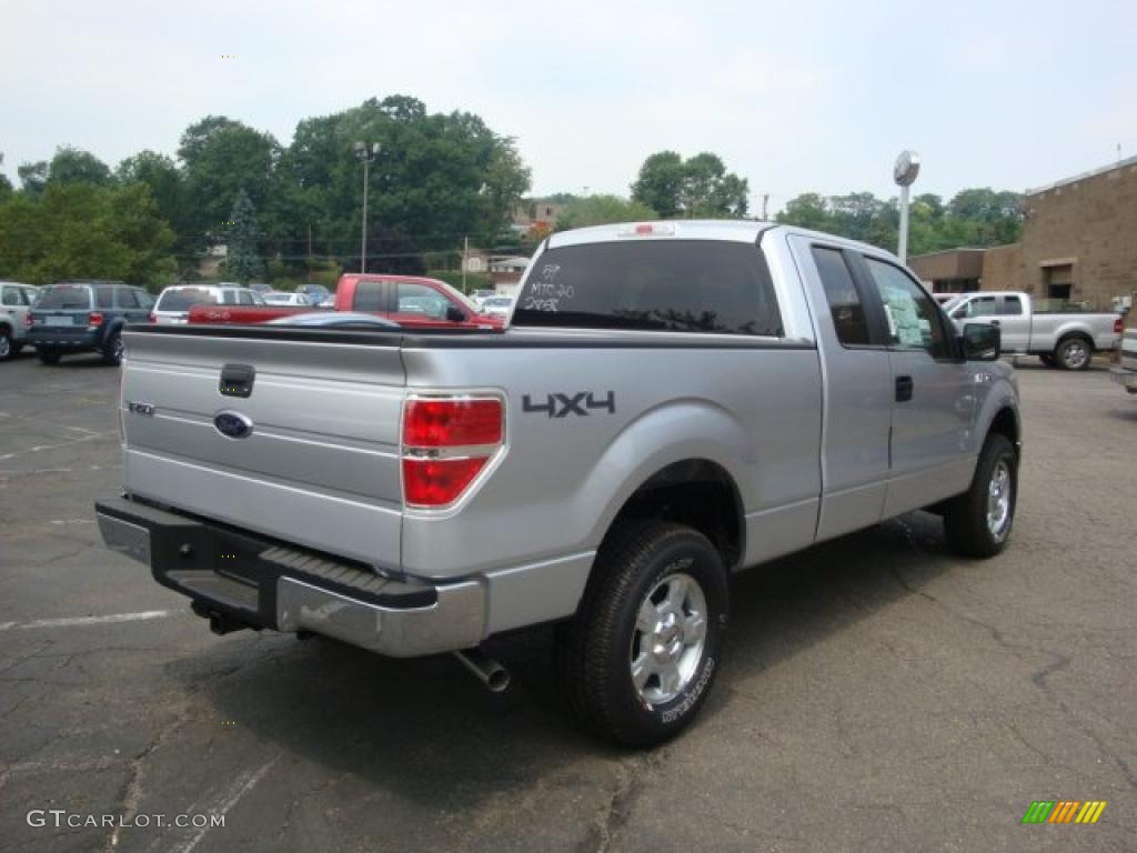 2010 F150 XLT SuperCab 4x4 - Ingot Silver Metallic / Medium Stone photo #3