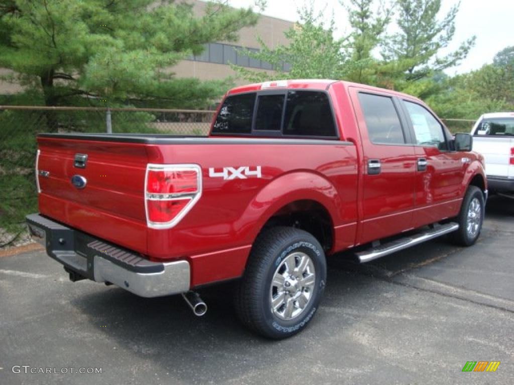 2010 F150 XLT SuperCrew 4x4 - Red Candy Metallic / Medium Stone photo #3