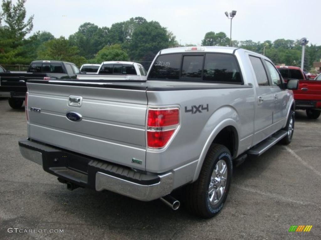 2010 F150 Lariat SuperCrew 4x4 - Ingot Silver Metallic / Black photo #3