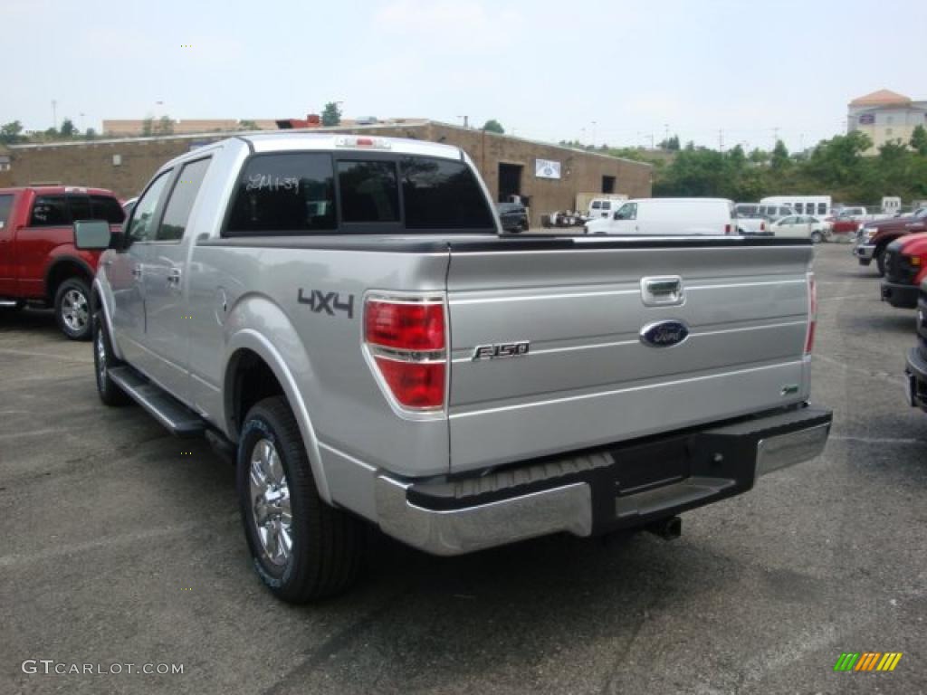2010 F150 Lariat SuperCrew 4x4 - Ingot Silver Metallic / Black photo #5