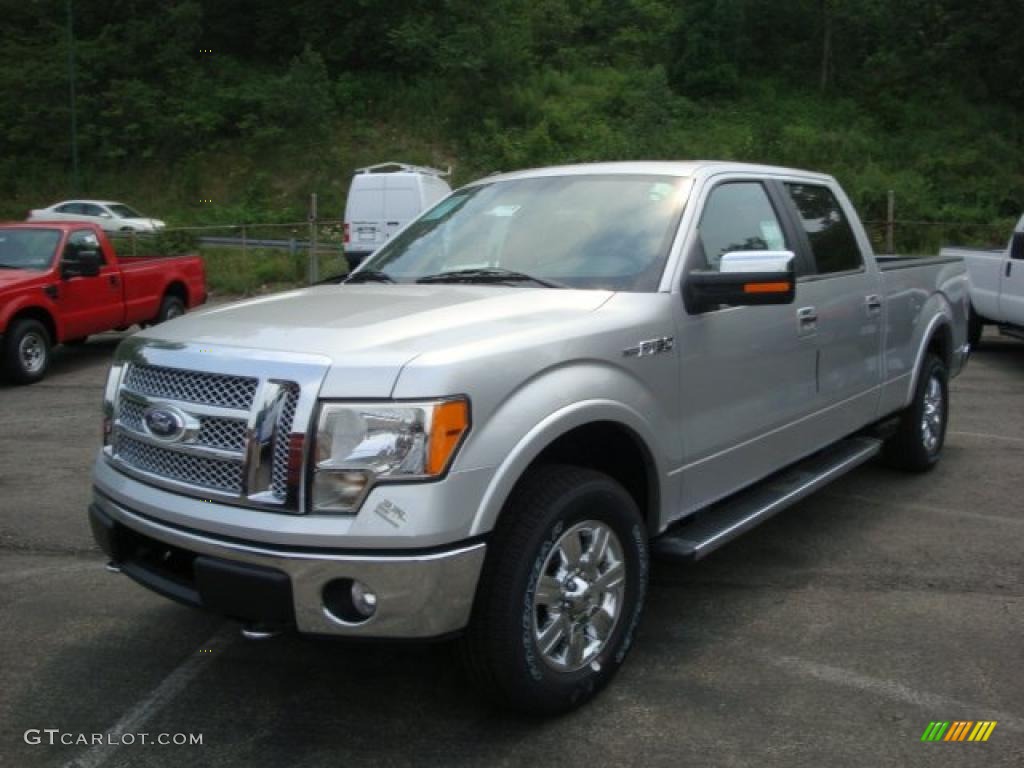 2010 F150 Lariat SuperCrew 4x4 - Ingot Silver Metallic / Black photo #10
