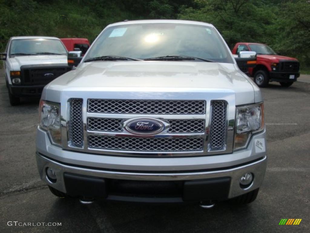 2010 F150 Lariat SuperCrew 4x4 - Ingot Silver Metallic / Black photo #11