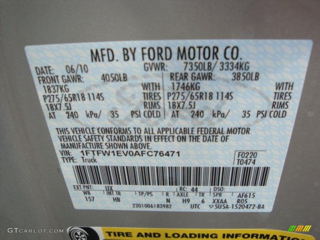 2010 F150 Lariat SuperCrew 4x4 - Ingot Silver Metallic / Black photo #19