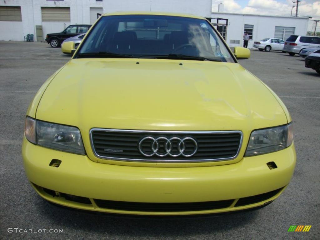1997 A4 1.8T quattro Sedan - Brilliant Yellow / Black photo #3