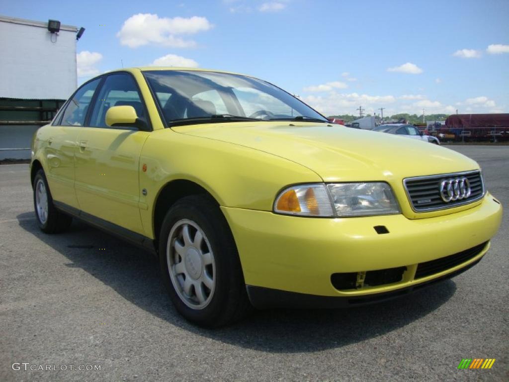 1997 A4 1.8T quattro Sedan - Brilliant Yellow / Black photo #5