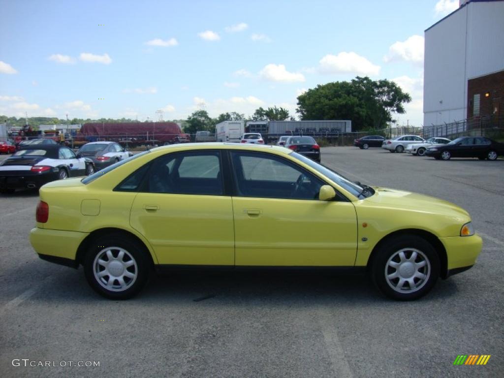 1997 A4 1.8T quattro Sedan - Brilliant Yellow / Black photo #7