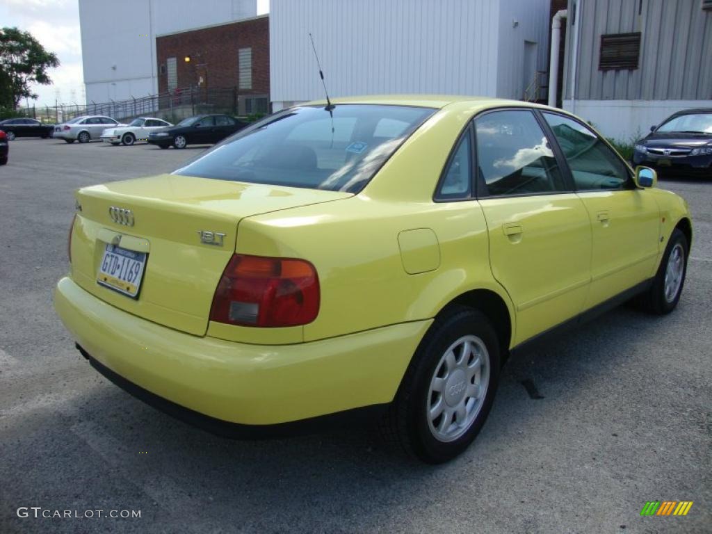 1997 A4 1.8T quattro Sedan - Brilliant Yellow / Black photo #8