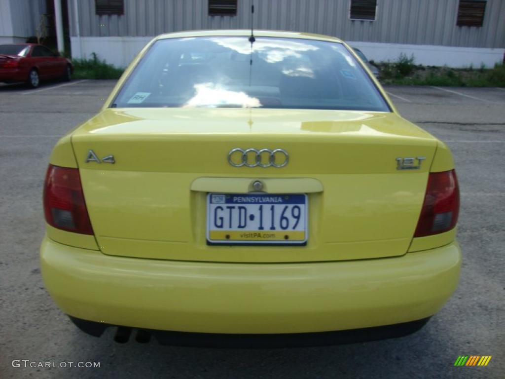 1997 A4 1.8T quattro Sedan - Brilliant Yellow / Black photo #9