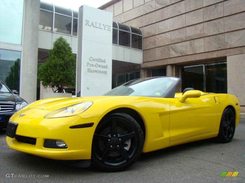 2007 Corvette Convertible - Velocity Yellow / Ebony photo #1