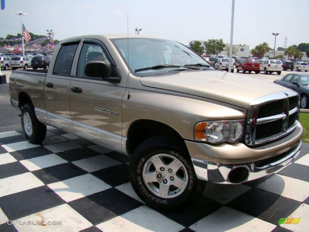 2004 Ram 1500 SLT Quad Cab 4x4 - Light Almond Pearl / Taupe photo #30