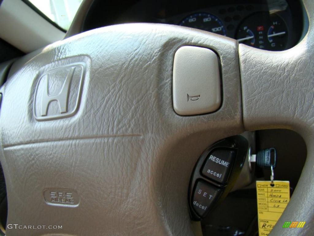 2000 Civic LX Sedan - Vintage Plum / Beige photo #14