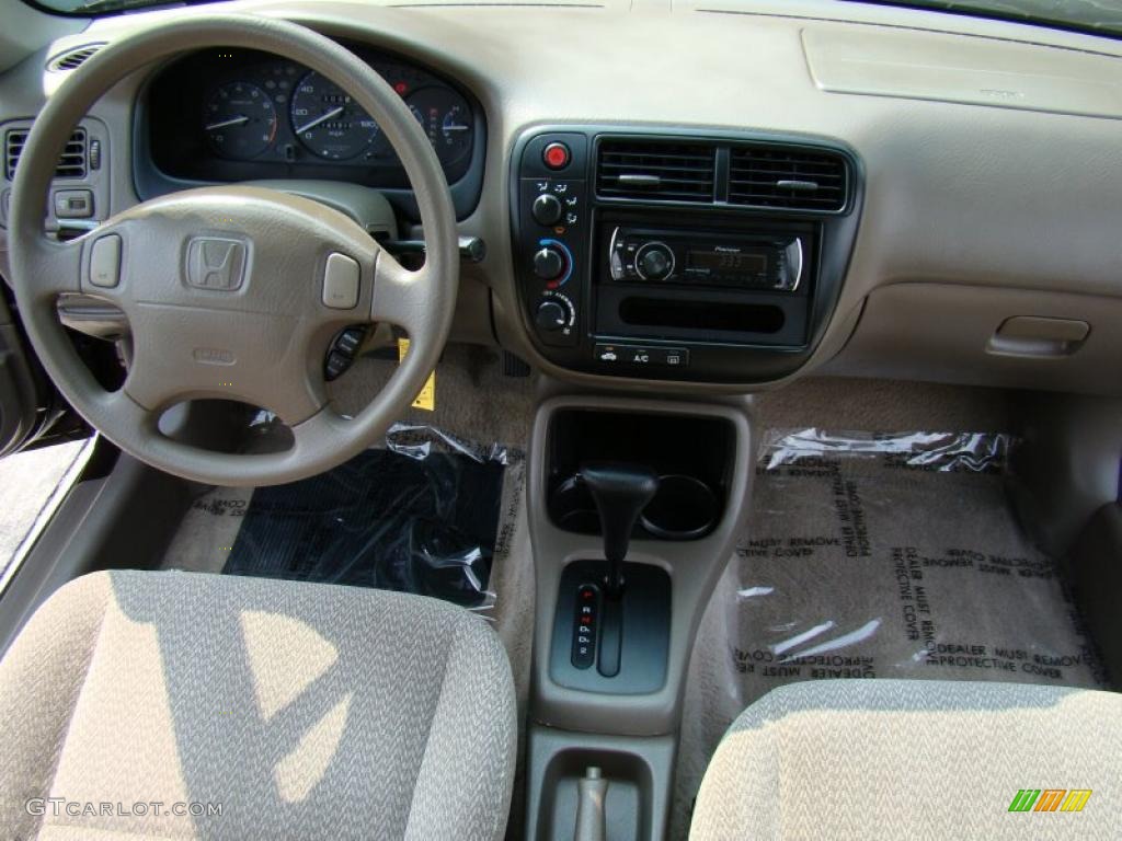 2000 Civic LX Sedan - Vintage Plum / Beige photo #28