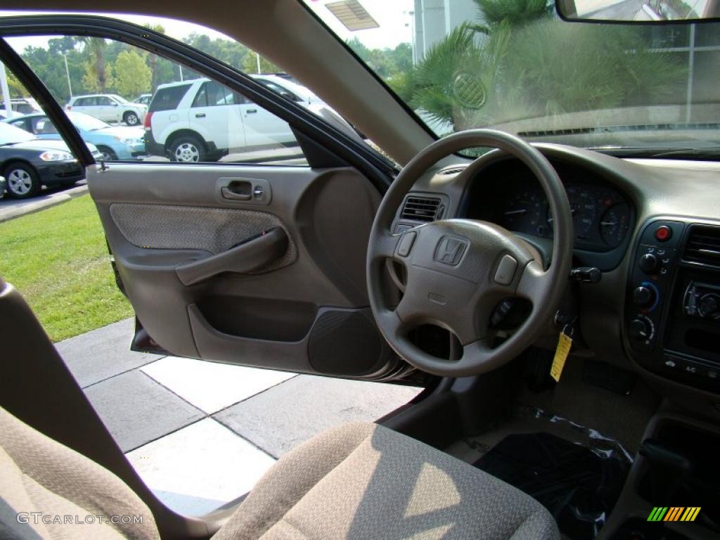 2000 Civic LX Sedan - Vintage Plum / Beige photo #29
