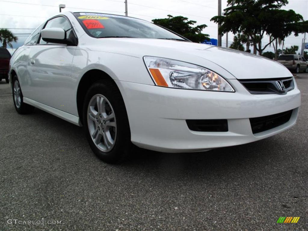 2007 Accord LX Coupe - Taffeta White / Ivory photo #1