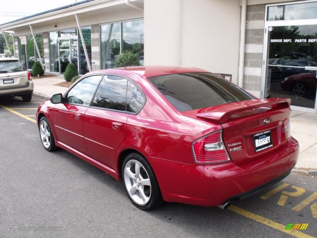 2005 Legacy 2.5 GT Limited Sedan - Garnet Red Pearl / Taupe photo #3