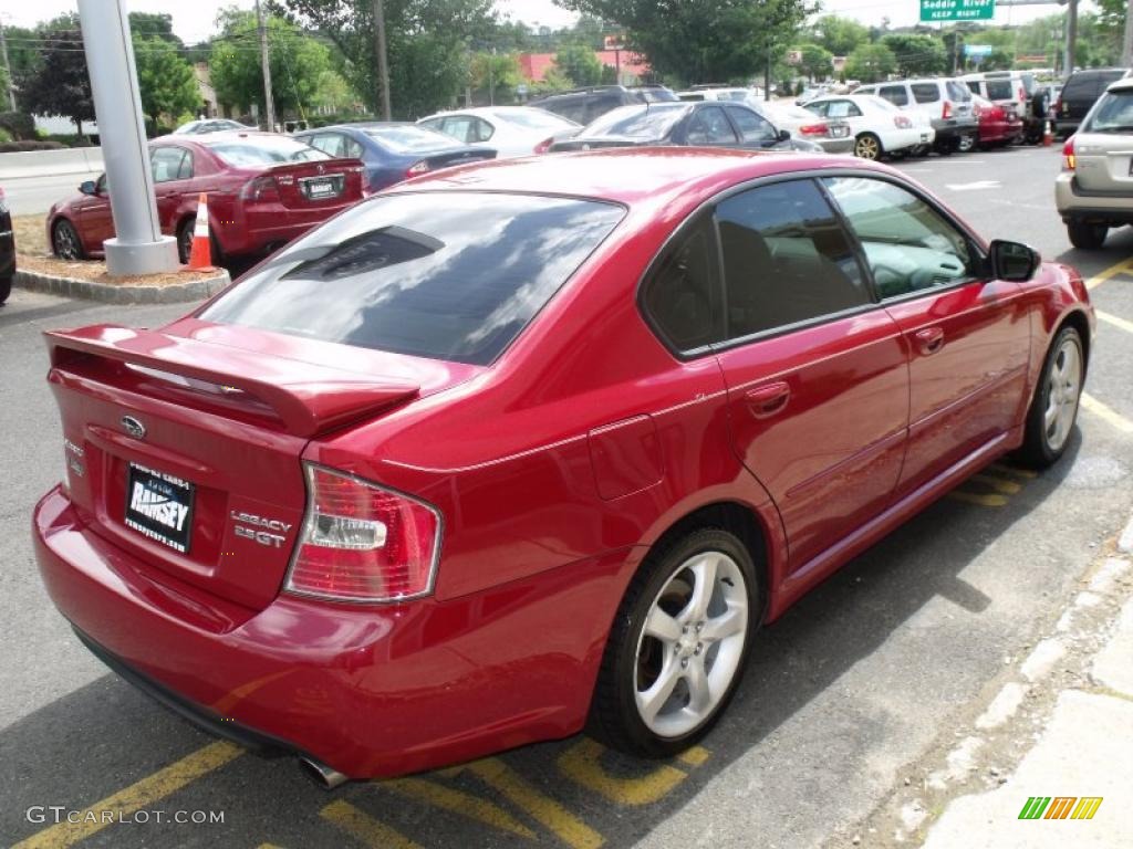 2005 Legacy 2.5 GT Limited Sedan - Garnet Red Pearl / Taupe photo #5