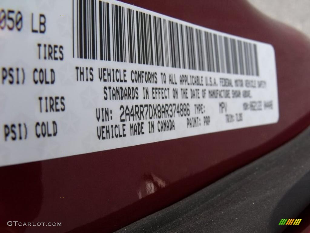 2010 Town & Country Limited - Deep Cherry Red Crystal Pearl / Medium Slate Gray/Light Shale photo #16
