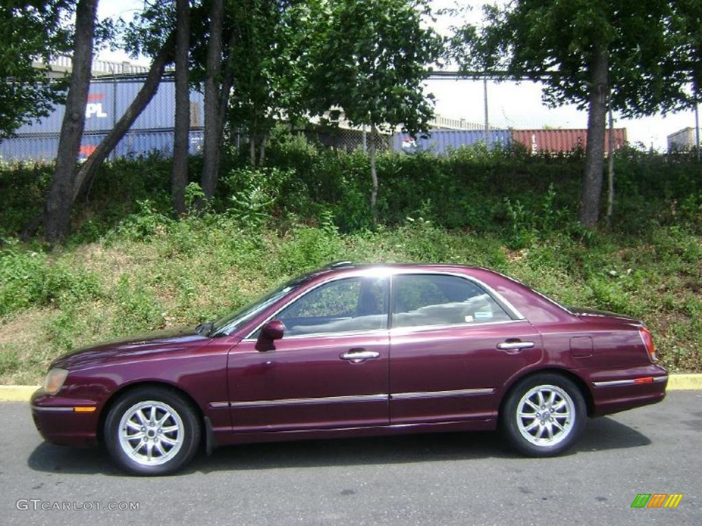 2002 XG350 L Sedan - Bordeaux Red Metallic / Beige photo #3