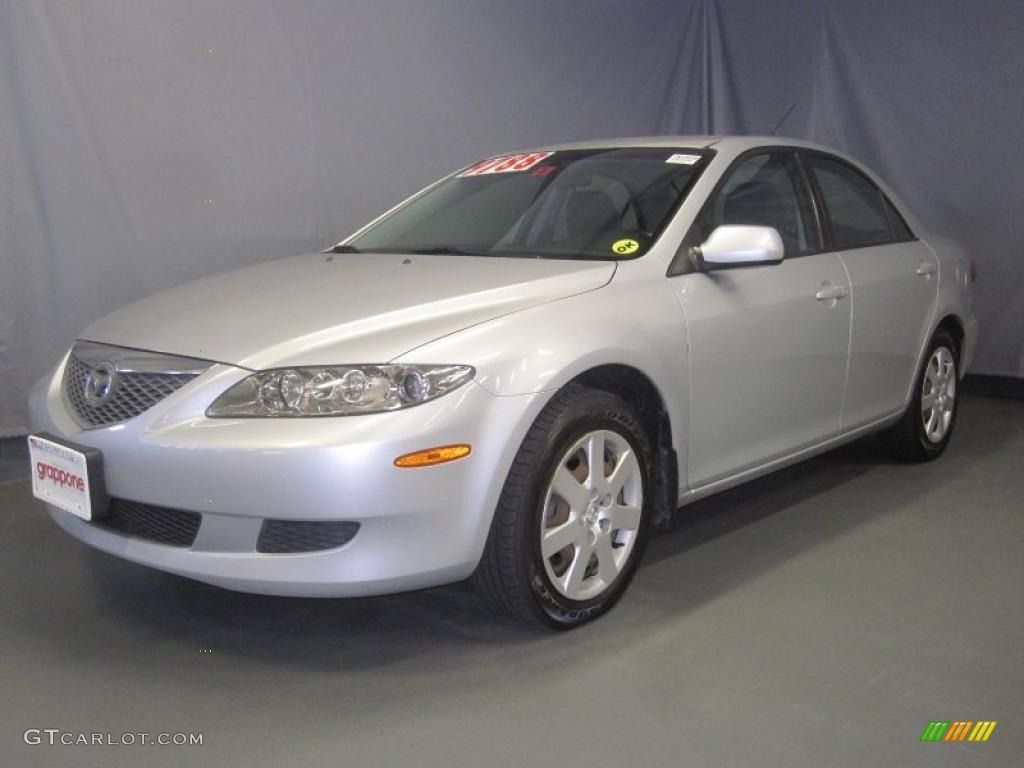 2005 MAZDA6 i Sport Sedan - Glacier Silver Metallic / Gray photo #1