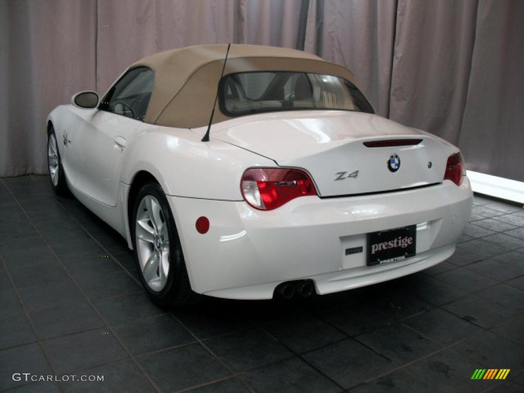 2006 Z4 3.0i Roadster - Alpine White / Beige photo #4