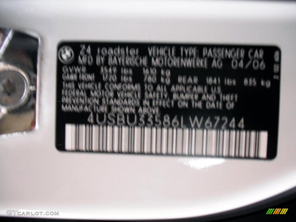 2006 Z4 3.0i Roadster - Alpine White / Beige photo #11