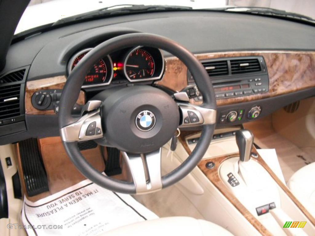 2006 Z4 3.0i Roadster - Alpine White / Beige photo #12